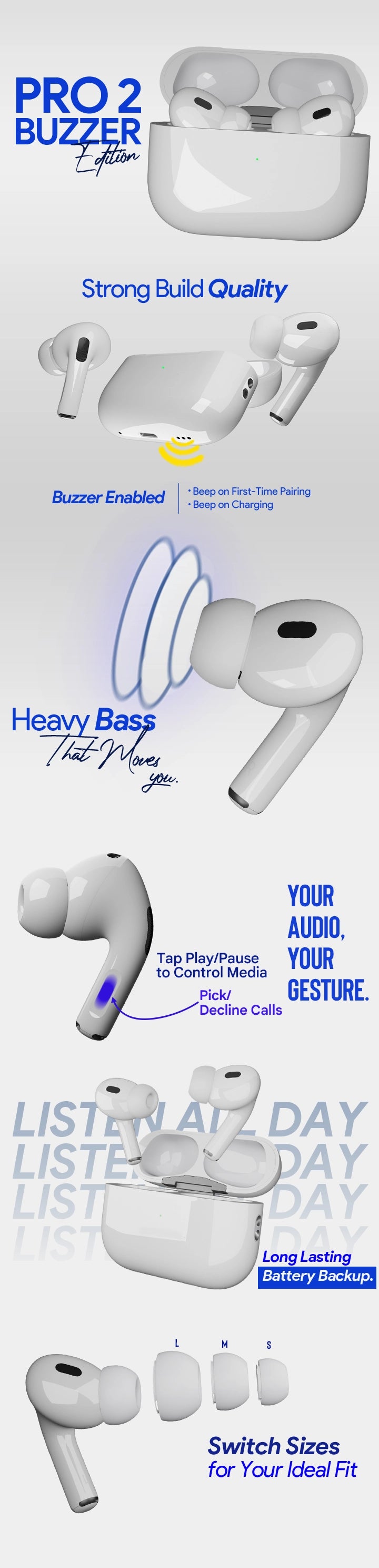 Pro 2 Earbuds (Buzzer Edition)