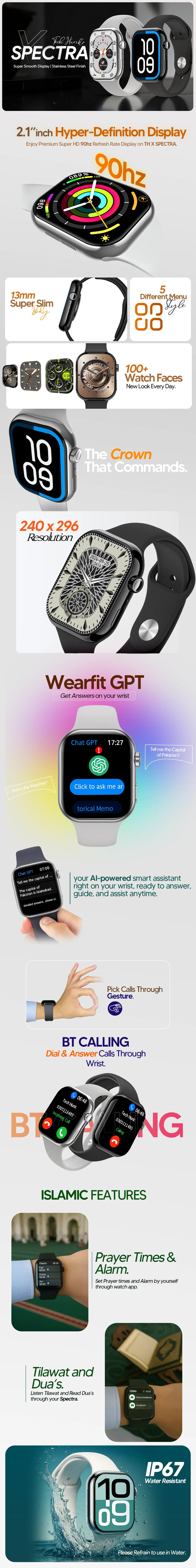 TH X Spectra Smart Watch