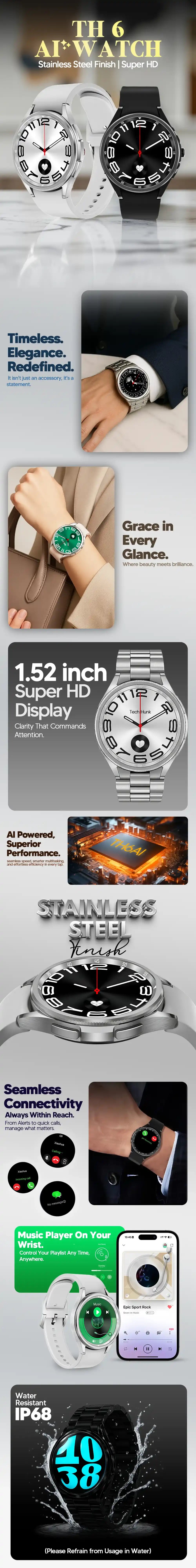 TH 6 AI Smart Watch