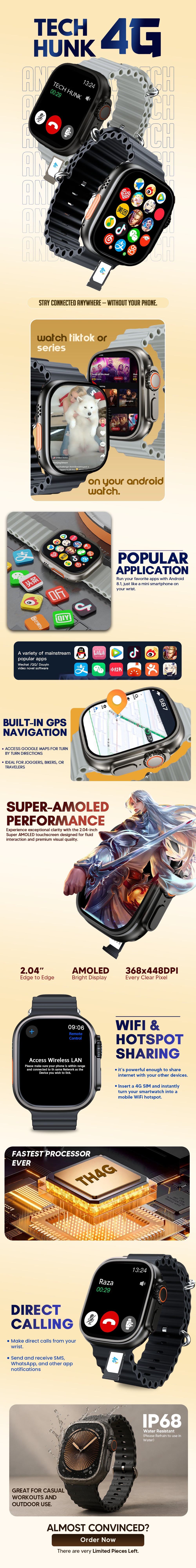 TH 4G Android Smartwatch